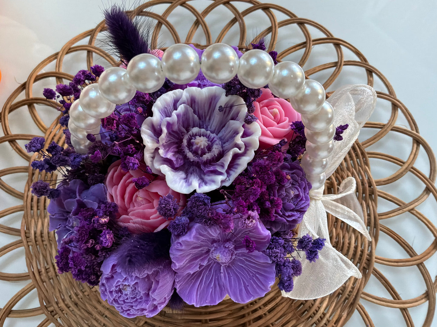 Bougie Bouquet fêtes des mères